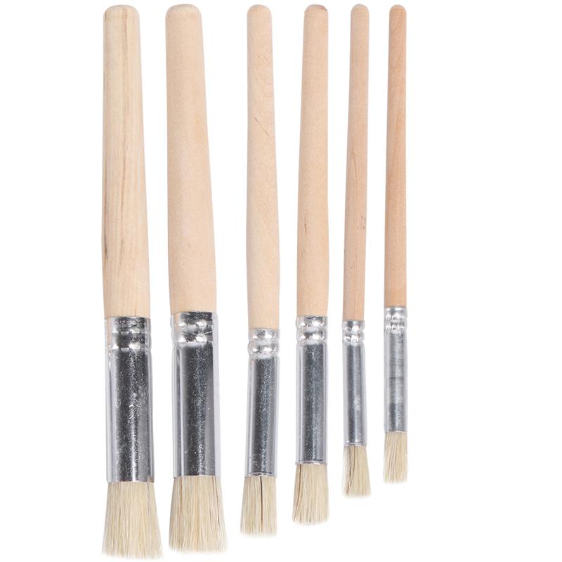 1 Set 6pcs pinceles de pintura de madera Premium portátil Durable arte cepillo pintura pinceles/brochas pincel de principiantes artistas