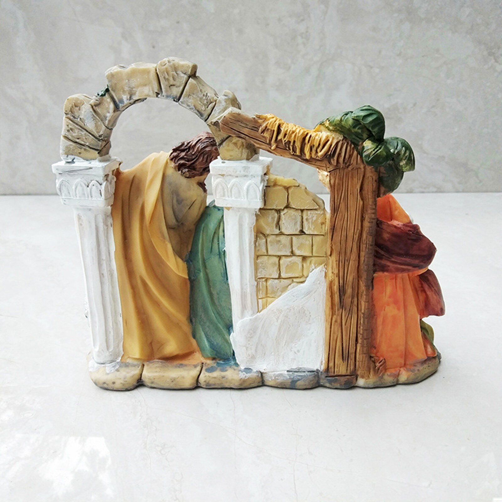 4 # Kerststal Ornament Heerlijke Verbazingwekkende Hars Standbeeld Van De Maagd Maria Van De Kerststal Kribbe Religieuze Serie Home Decoratie