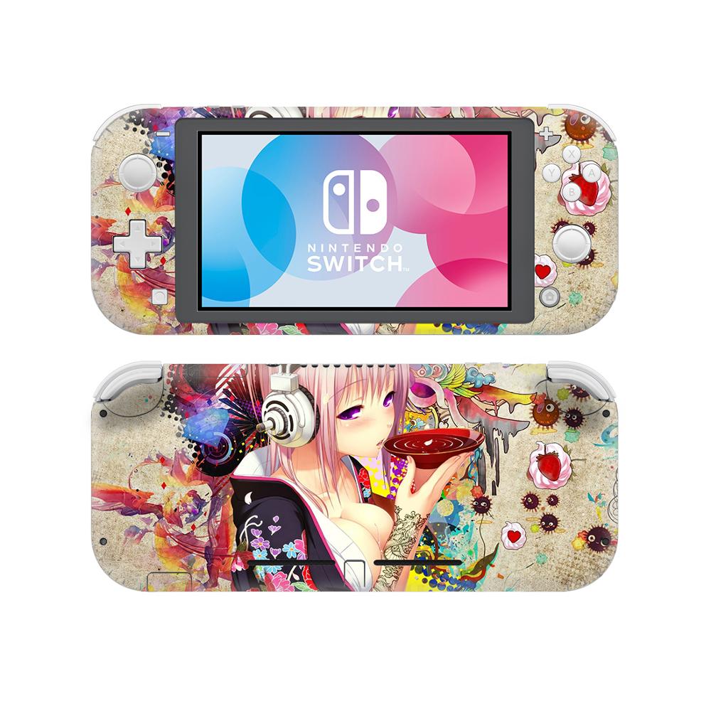 Anime Cute Girl Skin Sticker Decal For Nintendo Switch Lite Console Protector Joy-con Case Nintend Switch Lite NSL Skin Sticker