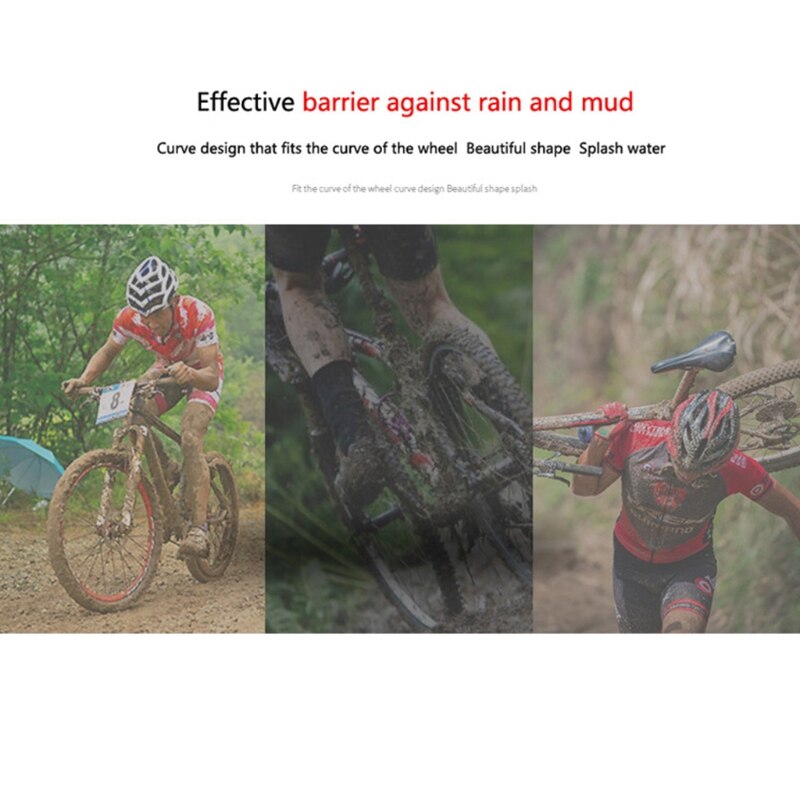 Front and Rear Mud Guards Cycling Tire Mud Guards Mudguard Fenders Durable ABS Material Easy to Adjust Black Blue Green