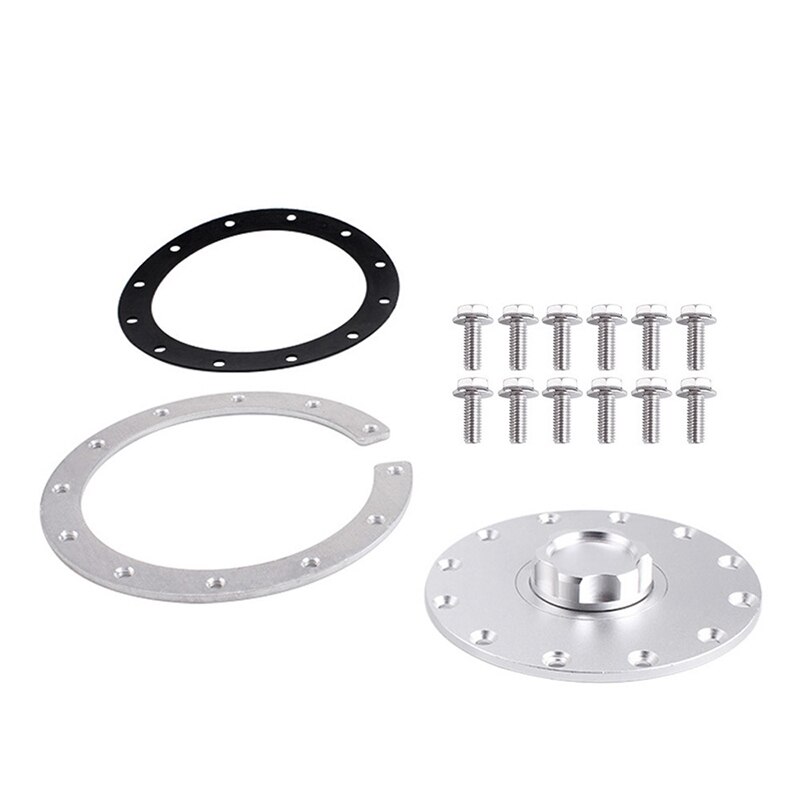 Universal Billet Aluminum Fuel Cell Cap Flush Mount for Fuel Surge Tank VR-SLFCC-01SL: Default Title