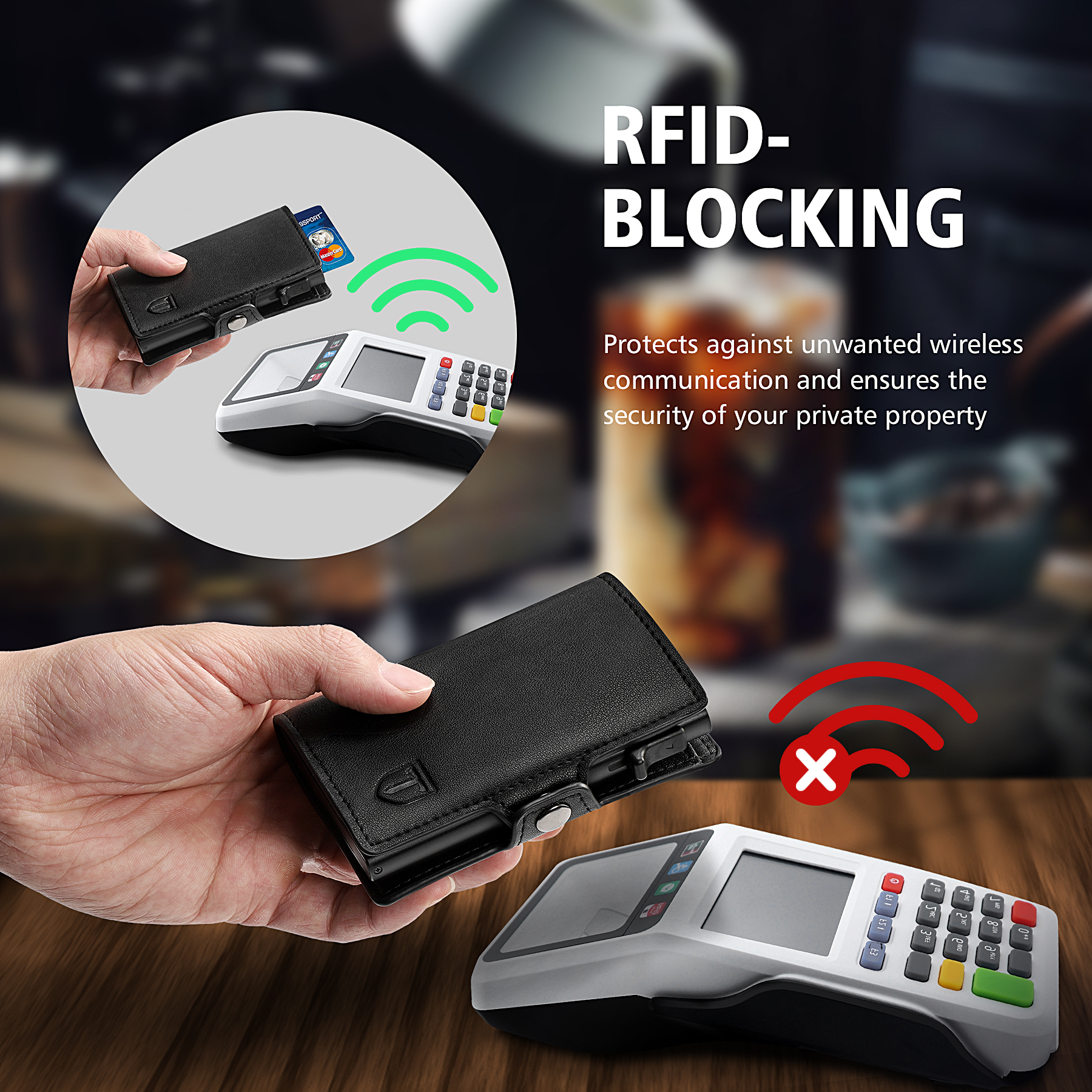 Etui na karty kredytowe dla mężczyzn i kobiet | Portfel męski | Wąski portfel męski RFID | Męskie mini etui na karty