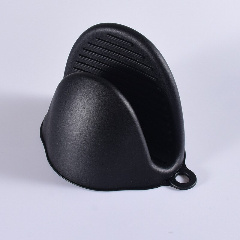 Gants de four en Silicone pour micro-ondes, 1 pièce, mitaine résistante à la chaleur, poignées antidérapantes, pinces à bol, Gadgets de cuisine, directe: Black