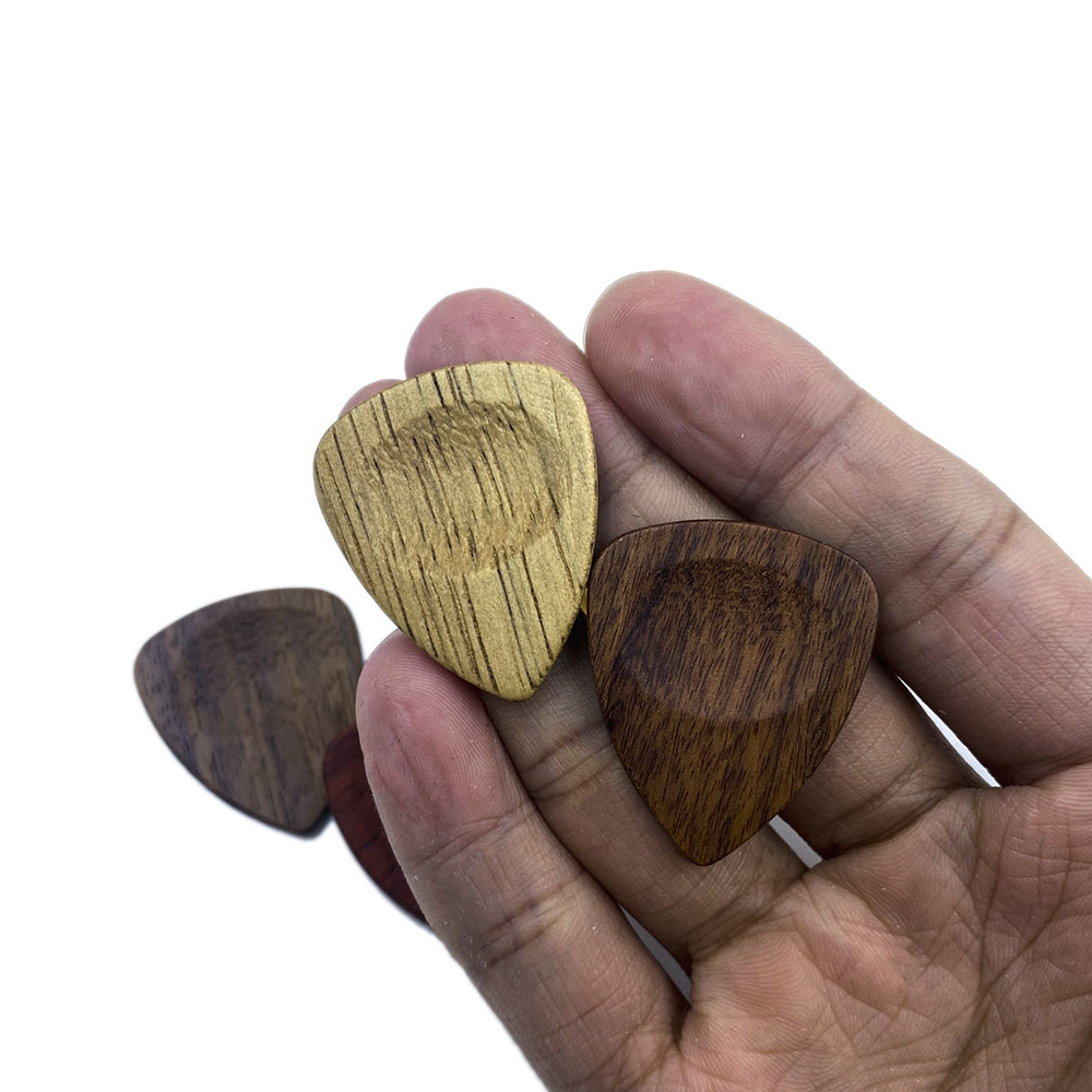 Genuine Wooden Guitar Picks 2.5mm Heavy Smooth Blank Wood Plectrum Mediator Acoustic Electric Bass Guitar Accessories