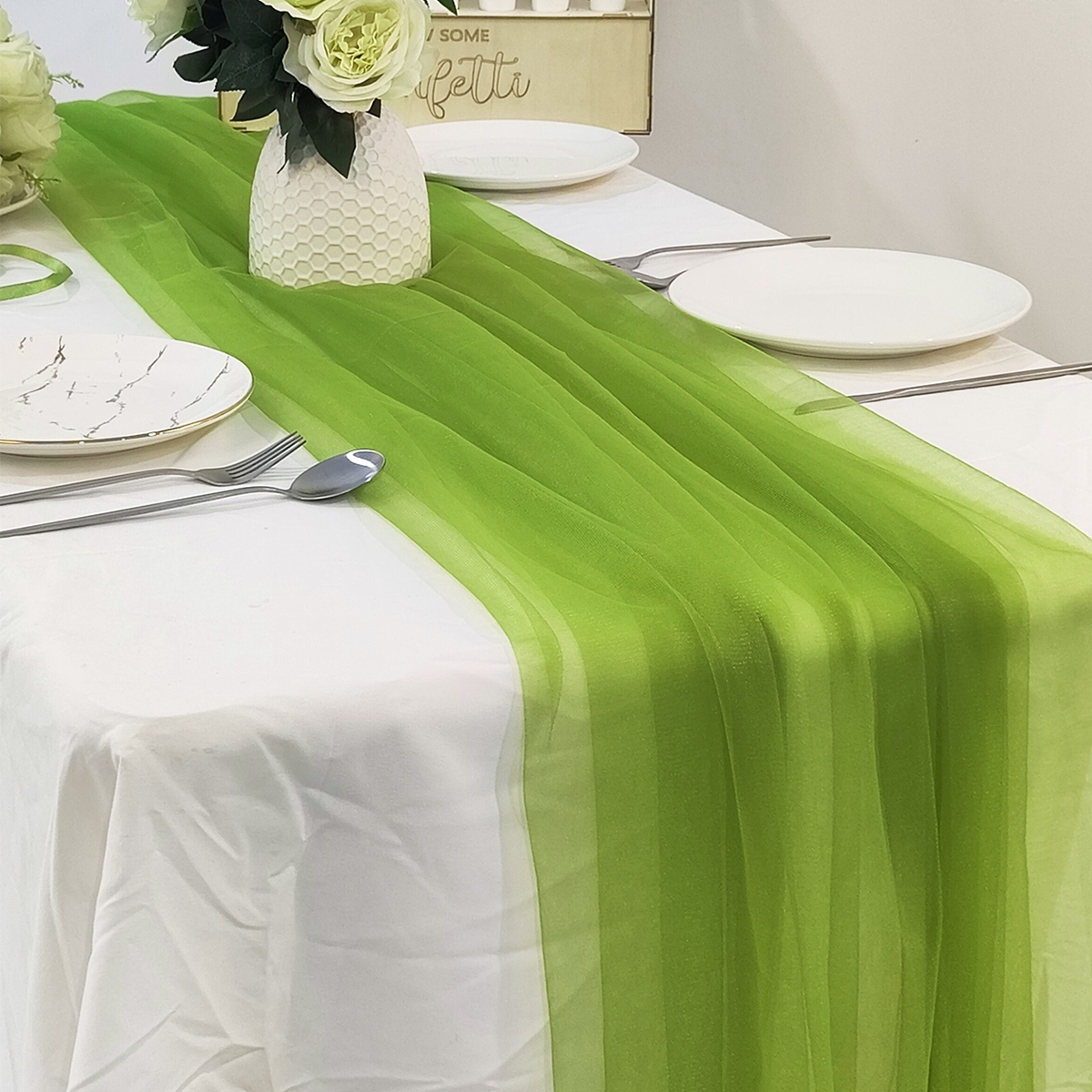 Tissu drapé pour arche de mariage, tissu transparent organza, toile de fond de fête d'anniversaire, décoration de chaise de mariage, rouleau de tulle, 2 m, 5m