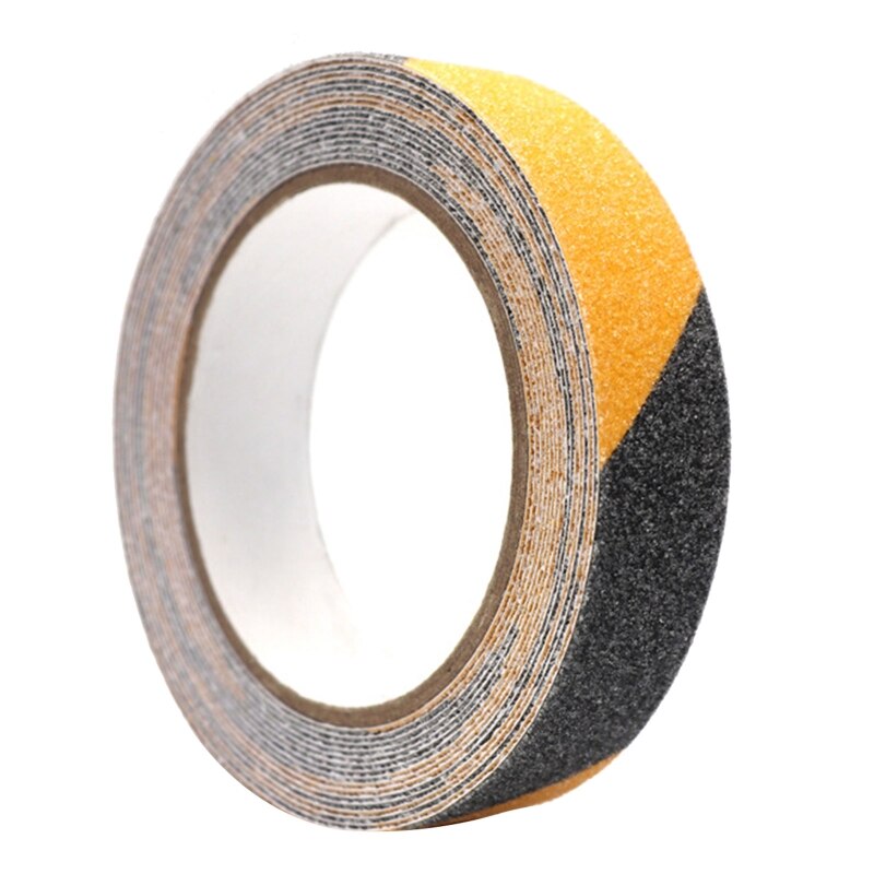 Wielkoformatowa taśma antypoślizgowa naklejki na schody listwy tarasowe taśma ostrzegawcza robić łazienki wewnątrz zewnętrzna podłoga schodowa: żółty-25mm