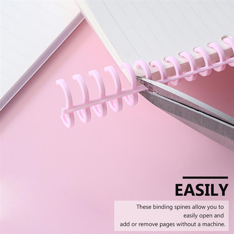 5Pcs Binding Spines Spirals Spiral Notebook Coils Comb Bindings (Random Color)