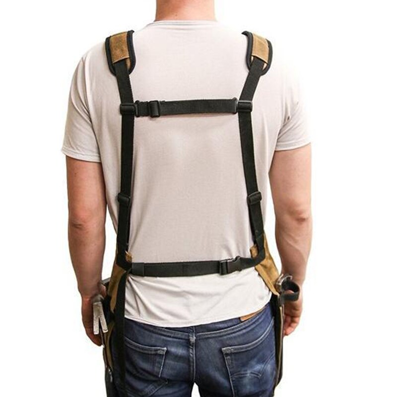 Apron Collector Canvas Oil Wax Cloth Multiple Pockets Tools Storage Apron Waterproof for BBQ Men DSA