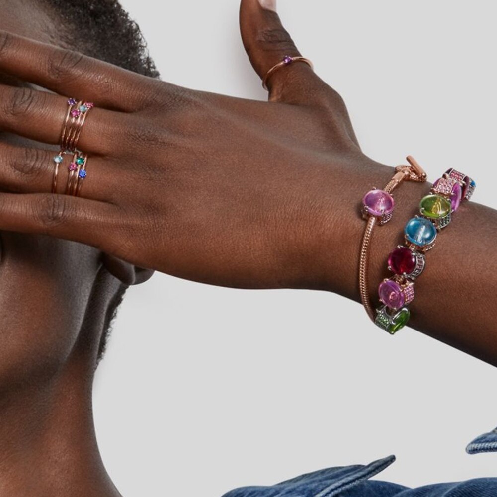 Bijoux de Couple à breloques de saint-valentin, couleurs, adaptés à 3MM de chaîne en os de serpent, pour femmes,