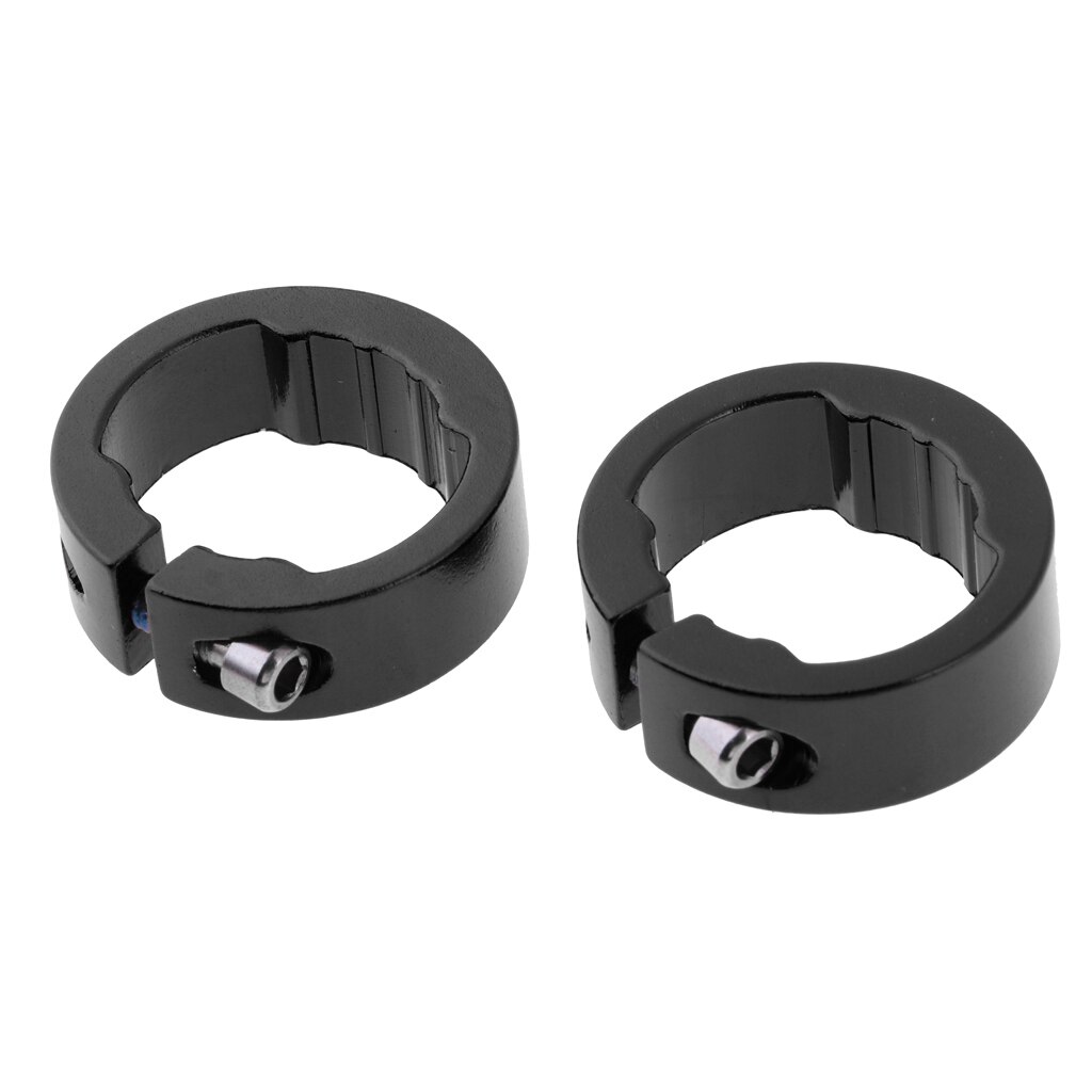 2 kpl ohjaustangon lukkorengas metalliseos eloksoidut polkupyörän kahvat kiinnitysrenkaan päätytulpan päät ohjaustangon komponentit: Musta 12mm