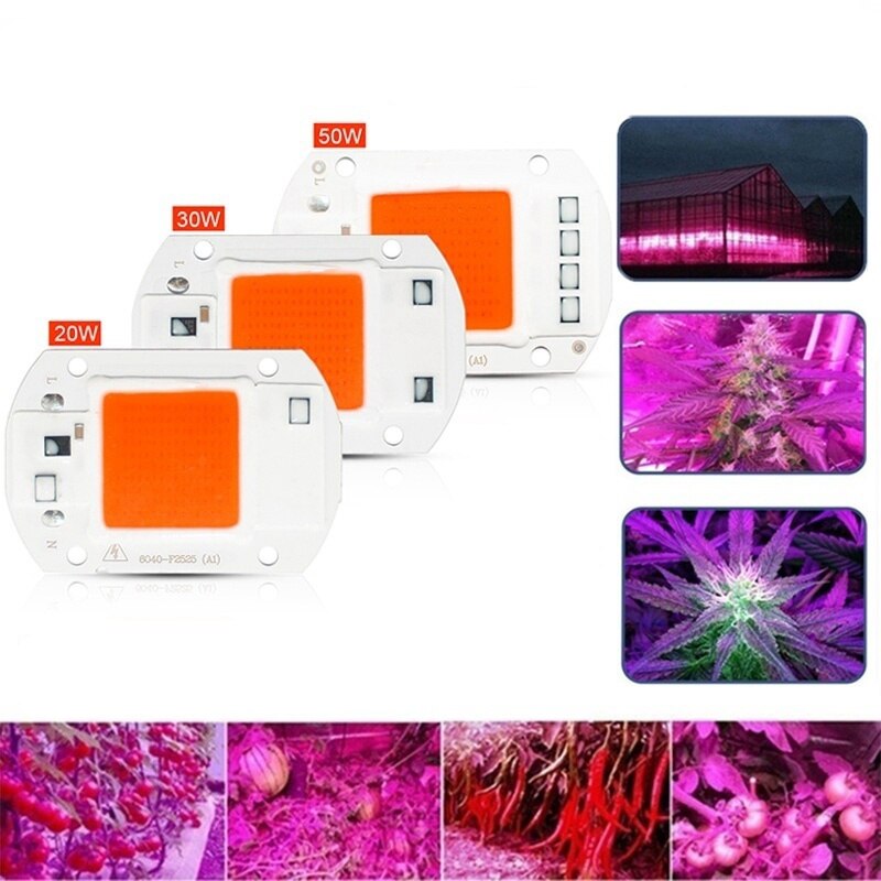 20W/30W/50W Led Plant Grow Cob Chip Light Greenhouse Tuin Hydrocultuur Volledige Spectrum Groeiende lamp Voor Planten Veg En Bloem