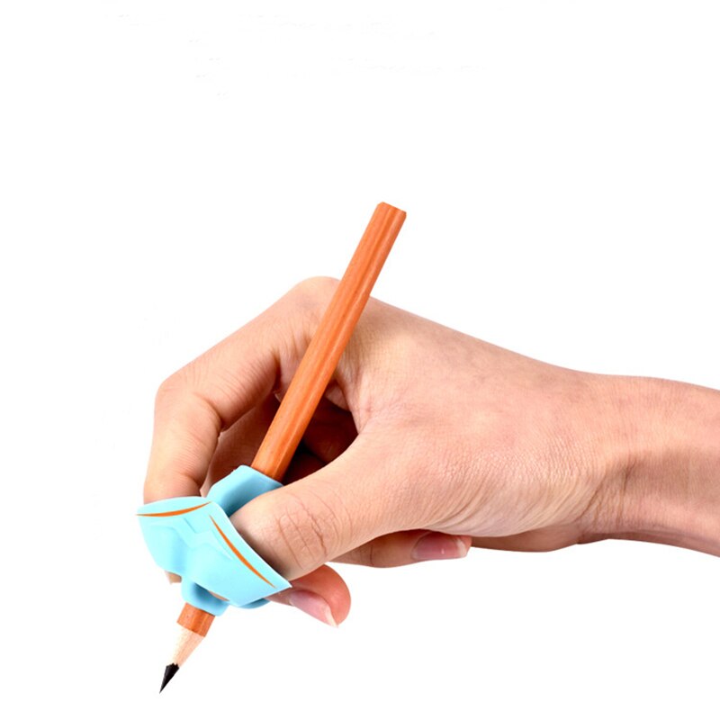 Drie-Vinger Pen Houder Siliconen Baby Leren Schrijven Tool Correctie Apparaat Potlood Set Briefpapier Kind Schrijven Correctie