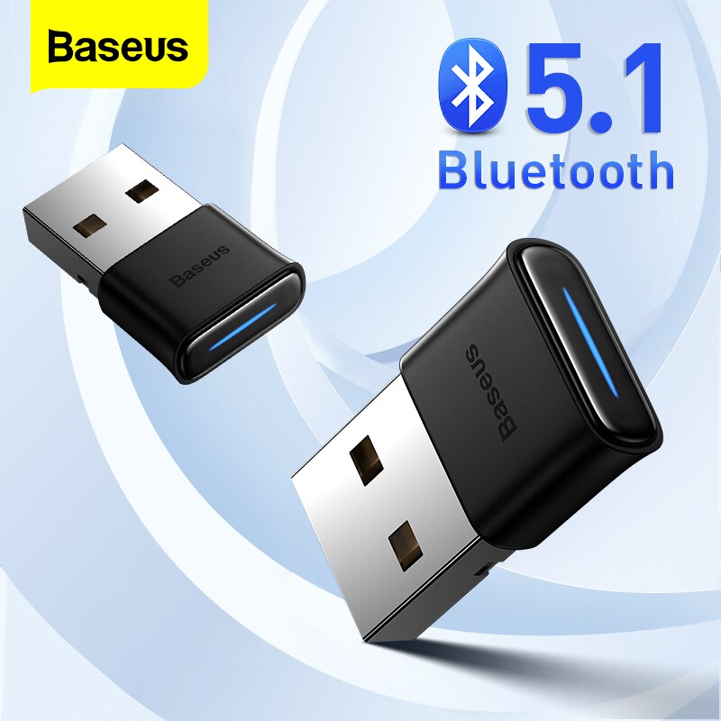 Baseus BA04 Adapter USB Bluetooth 5.1 5.0 muzyka odbiornik Audio nadajnik dla PC głośnik do laptopa bezprzewodowa mysz wtyczka Bluetooth