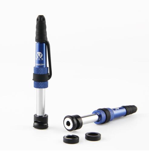 2-Stage Fiets Kleppen Aluminiumlegering Geen Buizen Ventiel Voor MTB Racefietsen Presta Ventiel Stem Cap Fiets tubeless Ventiel: 1 Pair Blue