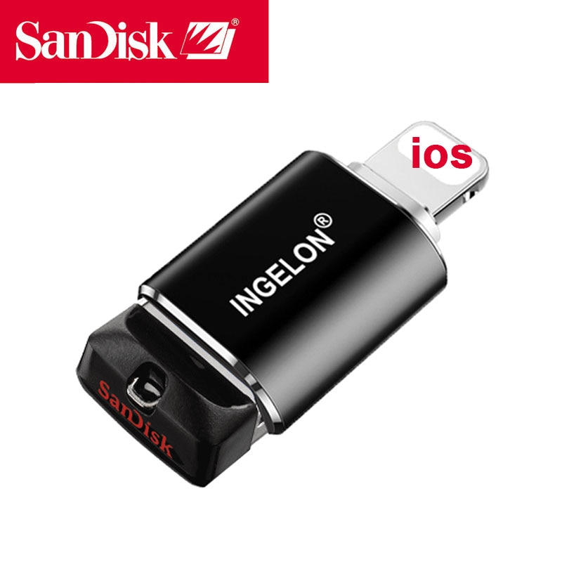 SanDisk pendrive pamięć usb 64GB przejściówka do złącza lightning pen drive dla iPhone 11x8 7 7Plus 6 6s 5 se i ipada pen drive cle pamięć usb długopis muminki długopisy флешка pamięć usb pamiec usb pendraiver