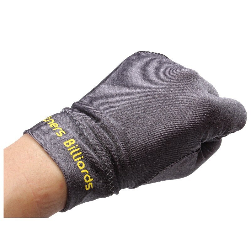 Gants de billard noirs spéciaux anti-transpiration antidérapants de haute qualité à trois doigts ouverts: Gris
