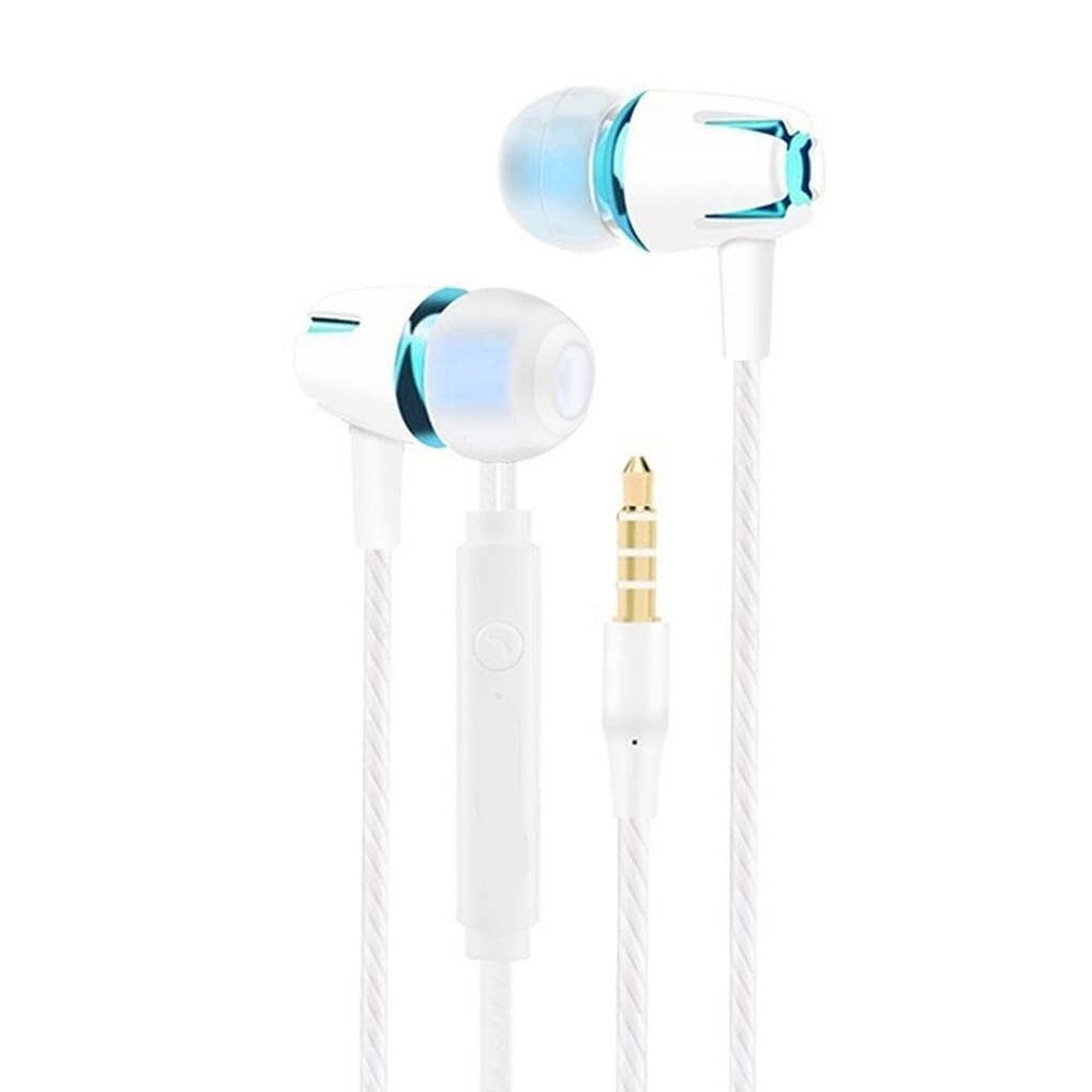 3.5mm jack kablede hodetelefoner hd klar stereo ergonomisk ørepluggkabelkontroll ørepropper med mikrofon til smarttelefon-pc: 03