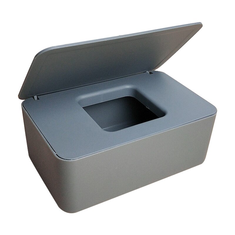 Stofdicht Tissue Opbergdoos Case Natte Doekjes Dispenser Houder Met Deksel Voor Thuis Bureau Auto Jhp-Best: Gray