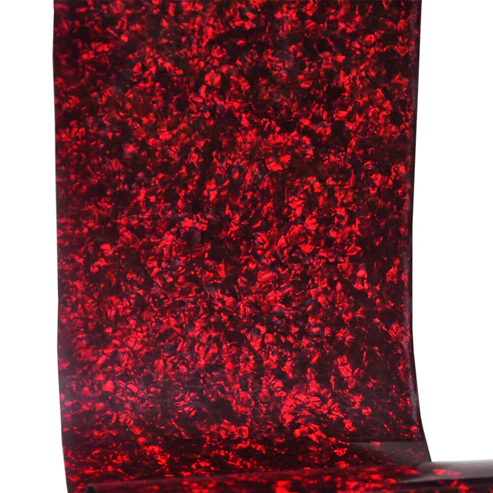Tromleomslag 16 "  x 60 " 0.46mm rød perle celluloid ark musikinstrument deco ark