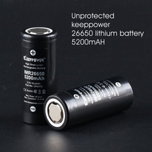 1 pcs onbeschermde keeppower IMR 26650 3.7 V/5200 mAh batterij