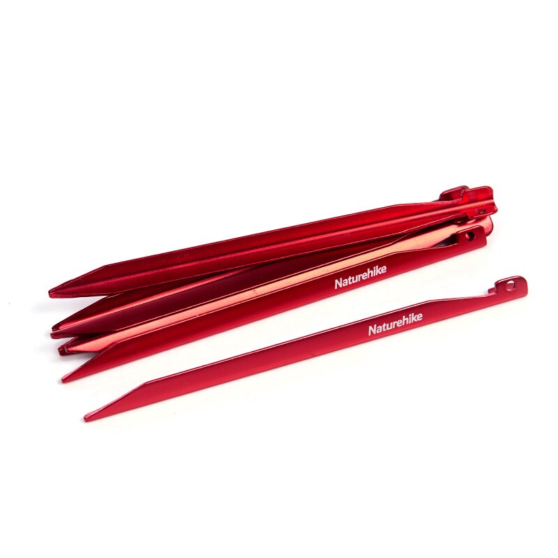 Naturehike Outdoor Aluminum Alloy Tent Nails Ultralight Stakes Peg Hook Nails Camping Equipment Accessories: Type 2  (8 Pcs)