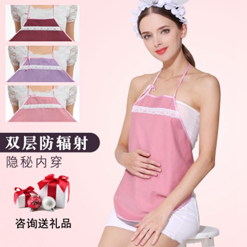 Four seasons radiation suit maternity dress summer pregnancy apron radiation protection wearable silver fiber sling