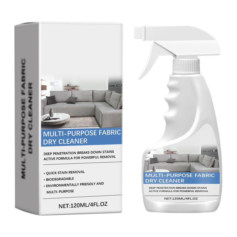 Limpiador en seco de tela, espray multiusos para sofás, ropa y alfombras, removedor de manchas, 120ml