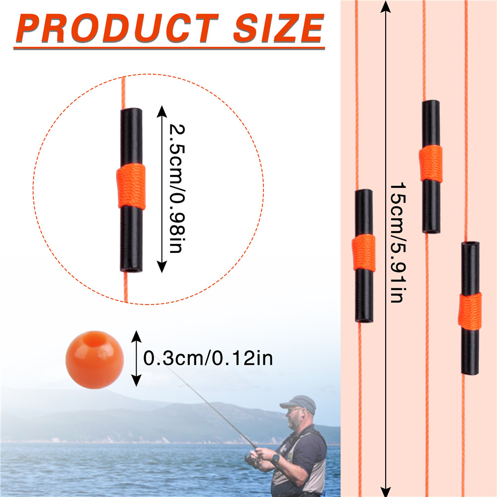 150 pièces Bobber arrêts Slip Bobber Stop Bobber bouchons pour ligne de pêche avec perles de pêche matériel de pêche en eau salée/eau douce
