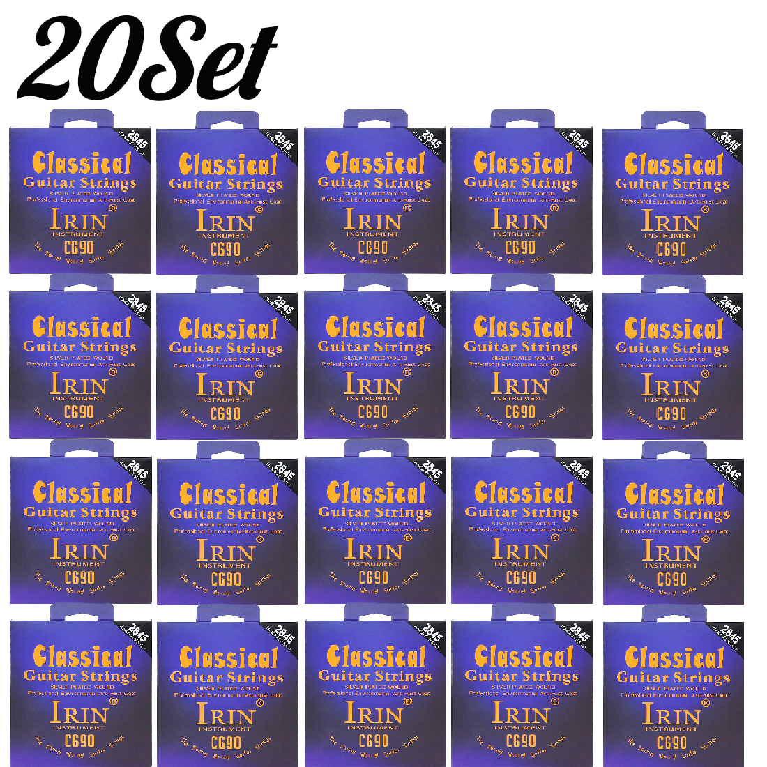 IRIN Classical Guitar Strings Set Nylon+Silver Plated Winding Classical Guitar Strings 1-6 String Guitar Accessories: green