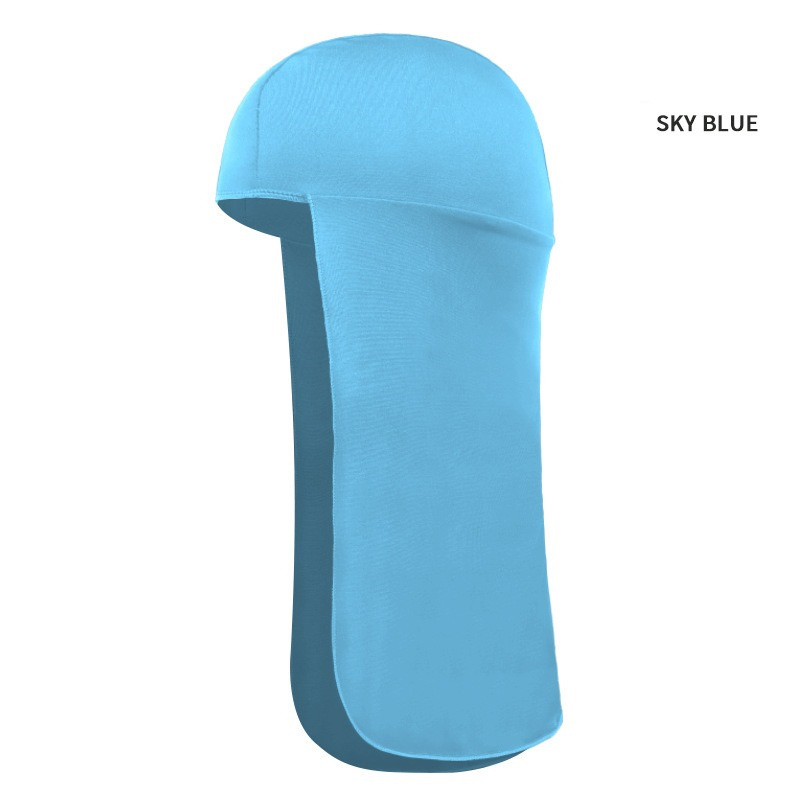 Verano ciclismo cola larga parasol sombrero de secado rápido Anti-UV protección del cuello gorra pesca senderismo caza gorra forro duro sombrero elástico: Transparente
