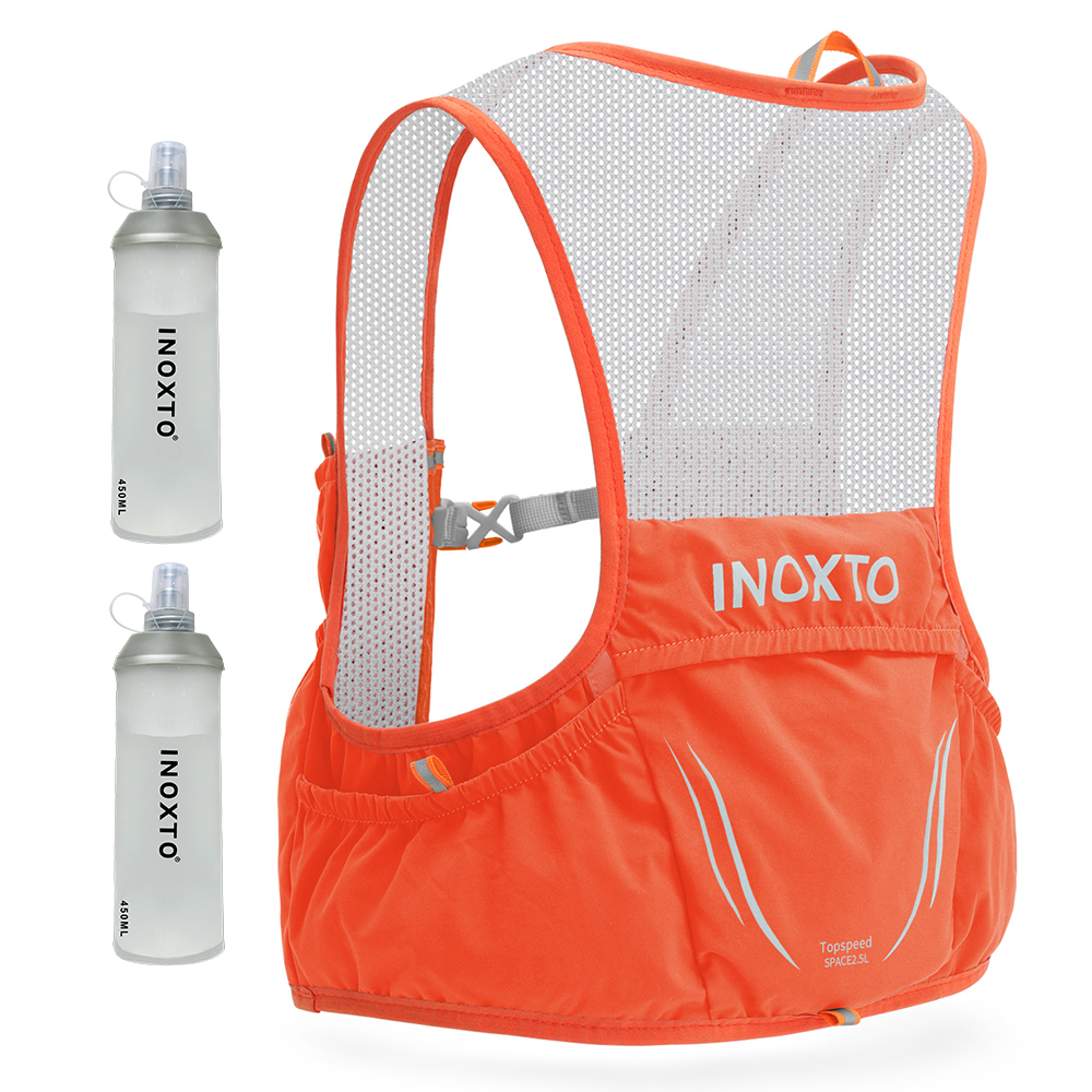 INOXTO-Leichter Laufrucksack mit Trinkweste, geeignet für Fahrradmarathon-Wanderungen, ultraleicht und tragbar
