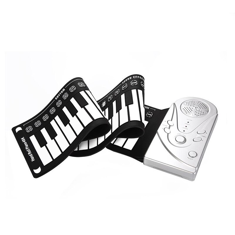 Draagbare Flexibele Digitale Keyboard Piano 49 Toetsen Tonen Ritmes Elektronische Roll Up Piano Speelgoed NCM99