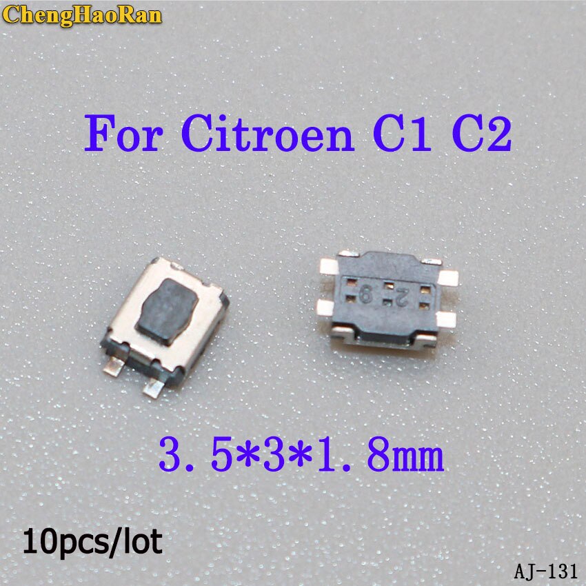 Chenghaoran voor citroen  c1 c2 touch-knop schakelaar pruimenkop verticaal klein schildpad pruimenvierkant handvat patch vier voet set  of 10