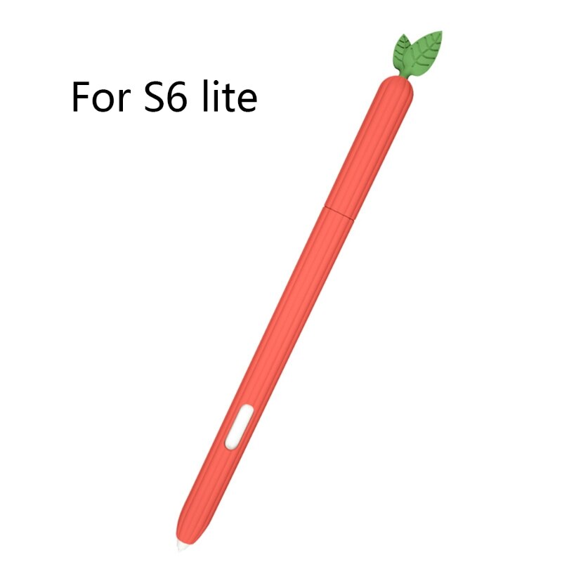 For Samsung Galaxy Tab S6 Lite Sleeve Skin Cover Cute Silicone ProtectivePencil Pen Case For Tablet Tab S7 / S7 Plus S6Lite S: Tab S6 Lite Red