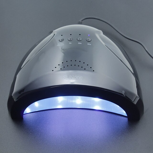 SAMVI SUNone UV LED Nail Lamp 48W Nail Dryer White Light UV LED Gel Machine: Black