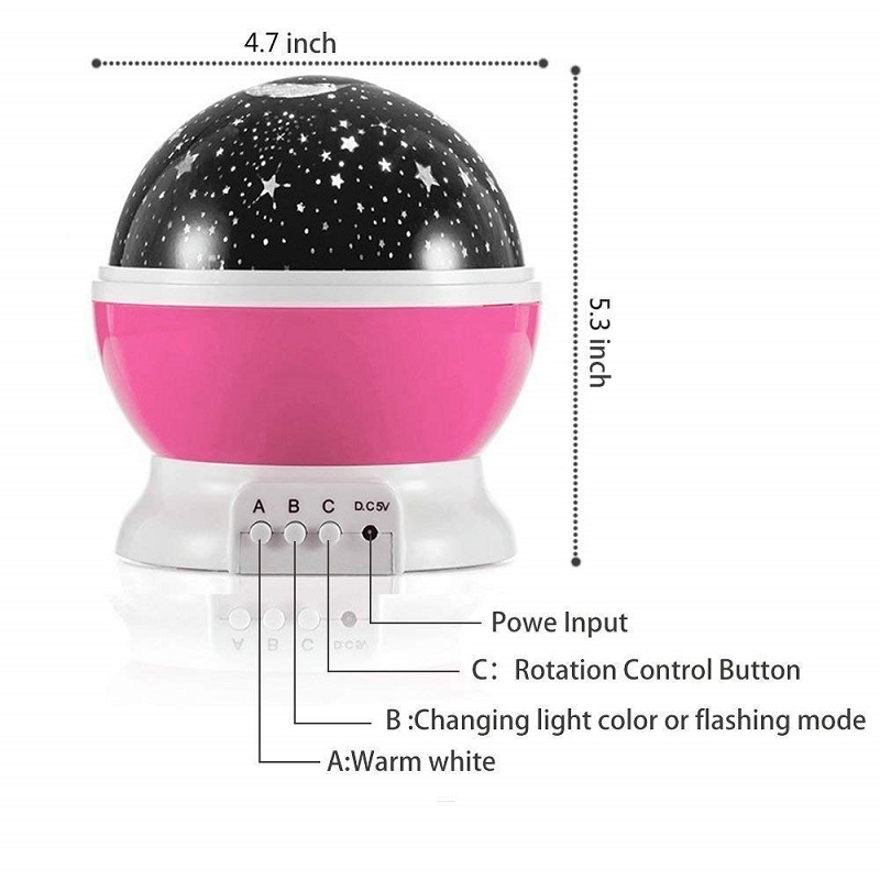 Stars Starry Sky Led Projector Novelty Luminous Toy Sky LED Romantic Starry Night Light Up Toys Moon Night Lamp Party Kids