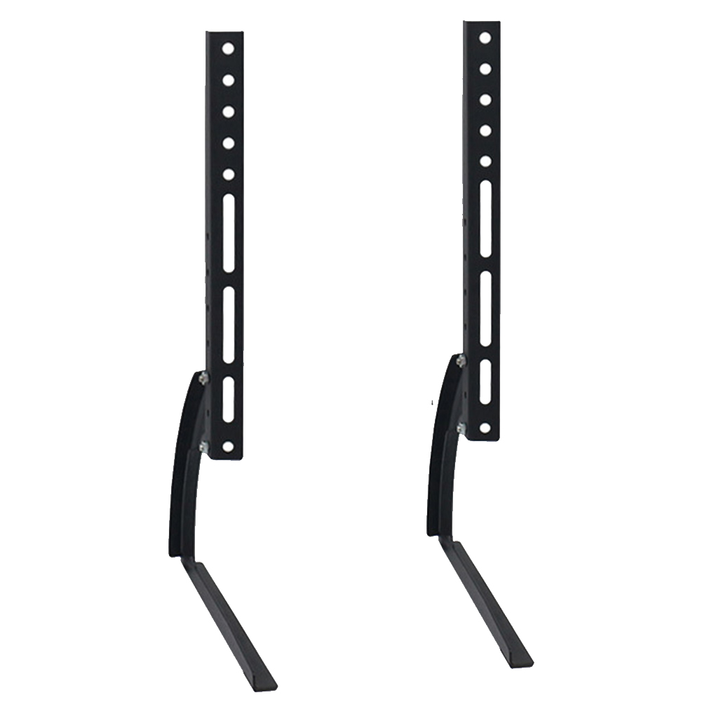 Adjustable Stable Durable Mount Multi Hole Table Top Steel Black Easy Install Home Triangle Universal With Screws TV Stand Base