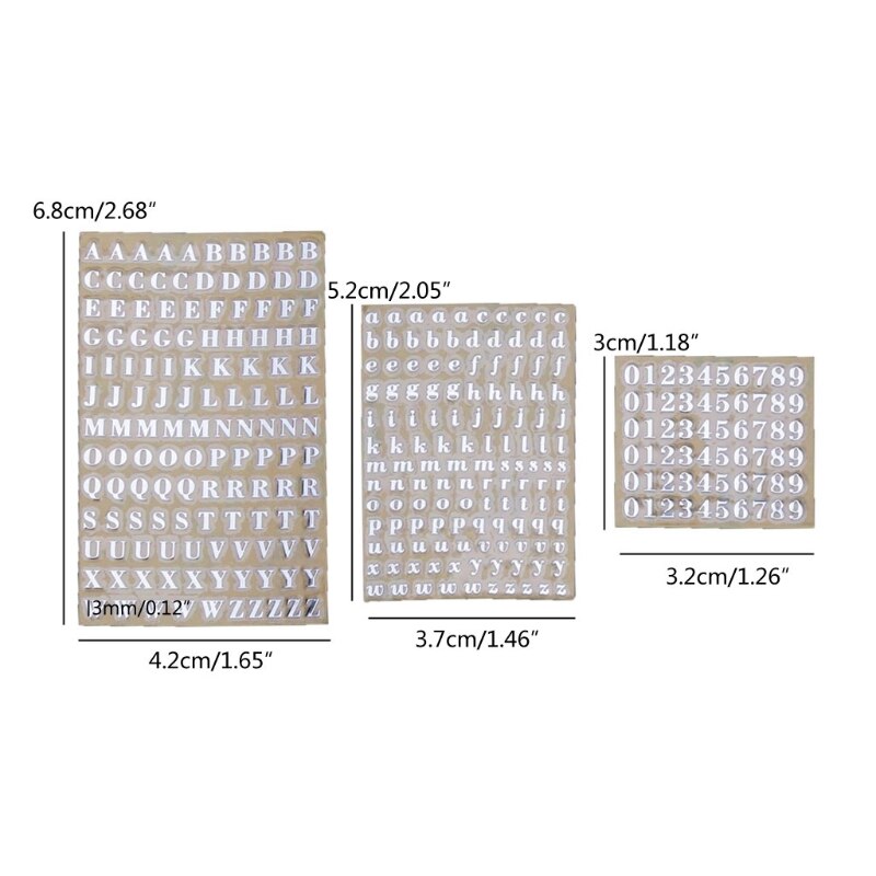 5 Pcs 3mm Alphabet Letters Chunky Glitter Epoxy Resin Decorative Stickers Engkish Letters Numbers UV Epoxy Resin Fillings