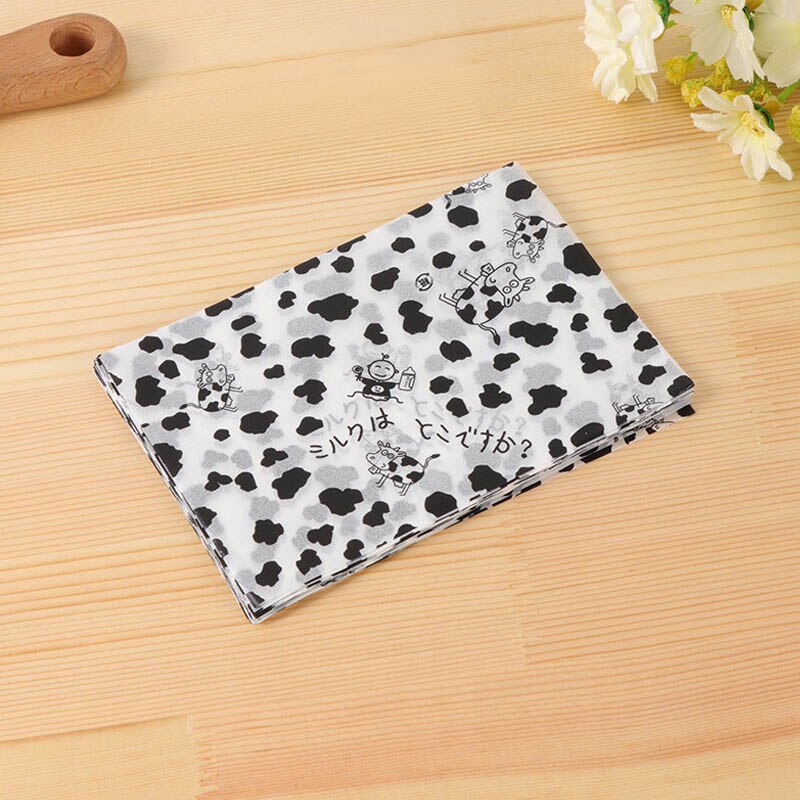Tampon papier fête mariage décoration Nougat papier d'emballage Cookie boîte Snack alimentaire emballage sac de bonbons dessin animé mignon: Black spots