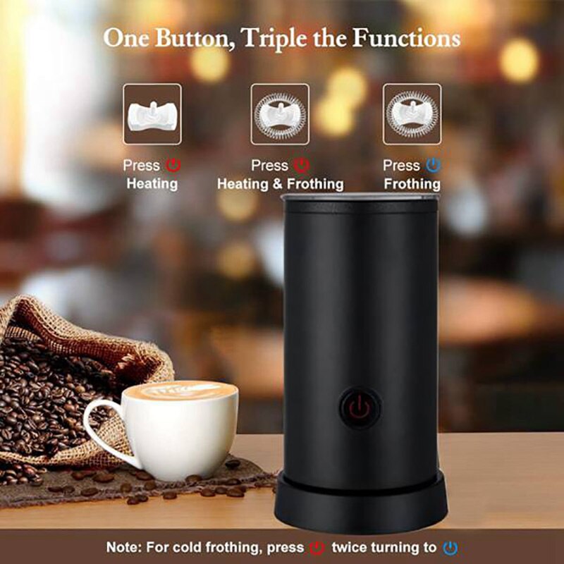 Electric Milk Frother Machine Warmer 550W Auto 240Ml Stainless Steel