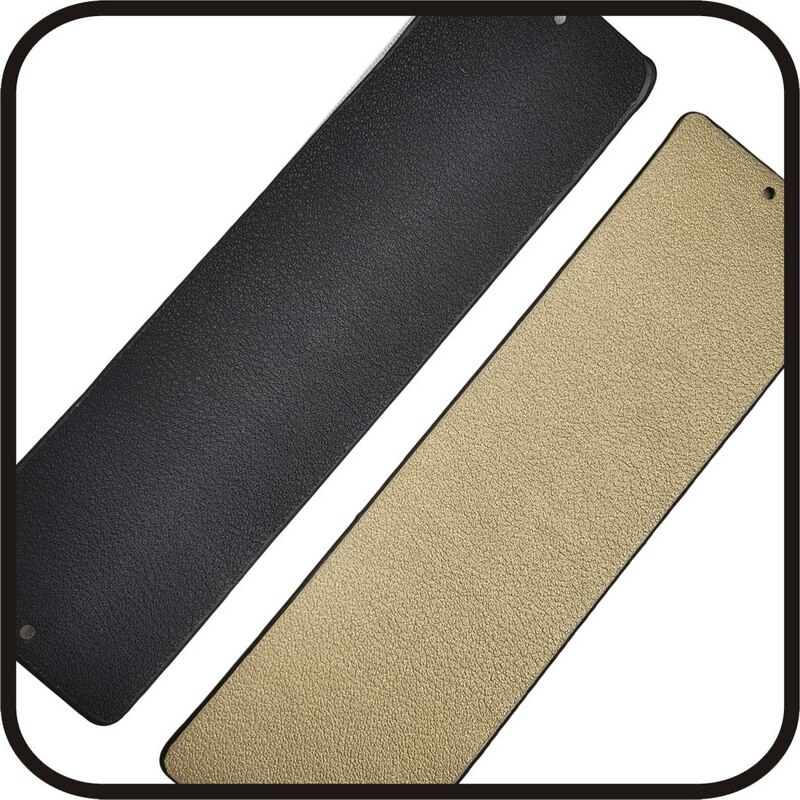 Pulsera de cuero con geométrico para mujer, brazalete de piel con de pirámide de Egipto de 40mm, con colores reversibles, de Francia: black gold leather