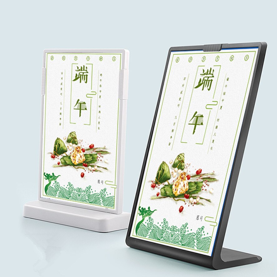 A4 Plastic T / L Shape Table Sign Holder Menu Sign Holder Stands For Tables Restaurants Sign Board for Stores