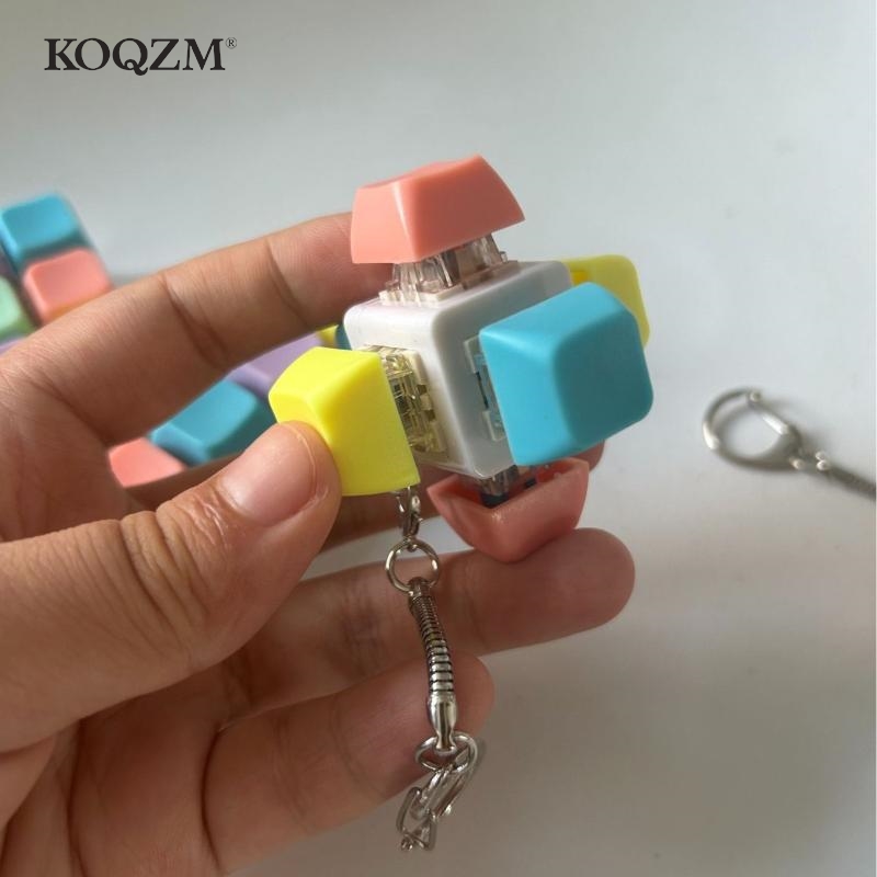 {kein Licht}9 Tasten Tastatur Tastenkappen zappeln Spielzeug Party betonen Linderung Diy Tastenkappen Spielzeug Tastaturkappe Fingerknopf zappeln Finger Keycap