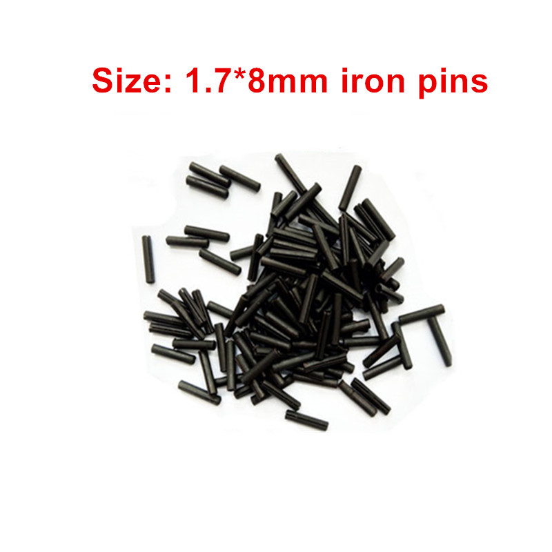 200 Uds 1,6mm 1,7mm Metal hierro acero llave de coche Pin plegable llave remota tornillos de fijación pasadores de retención de llave de coche: 2 Botones