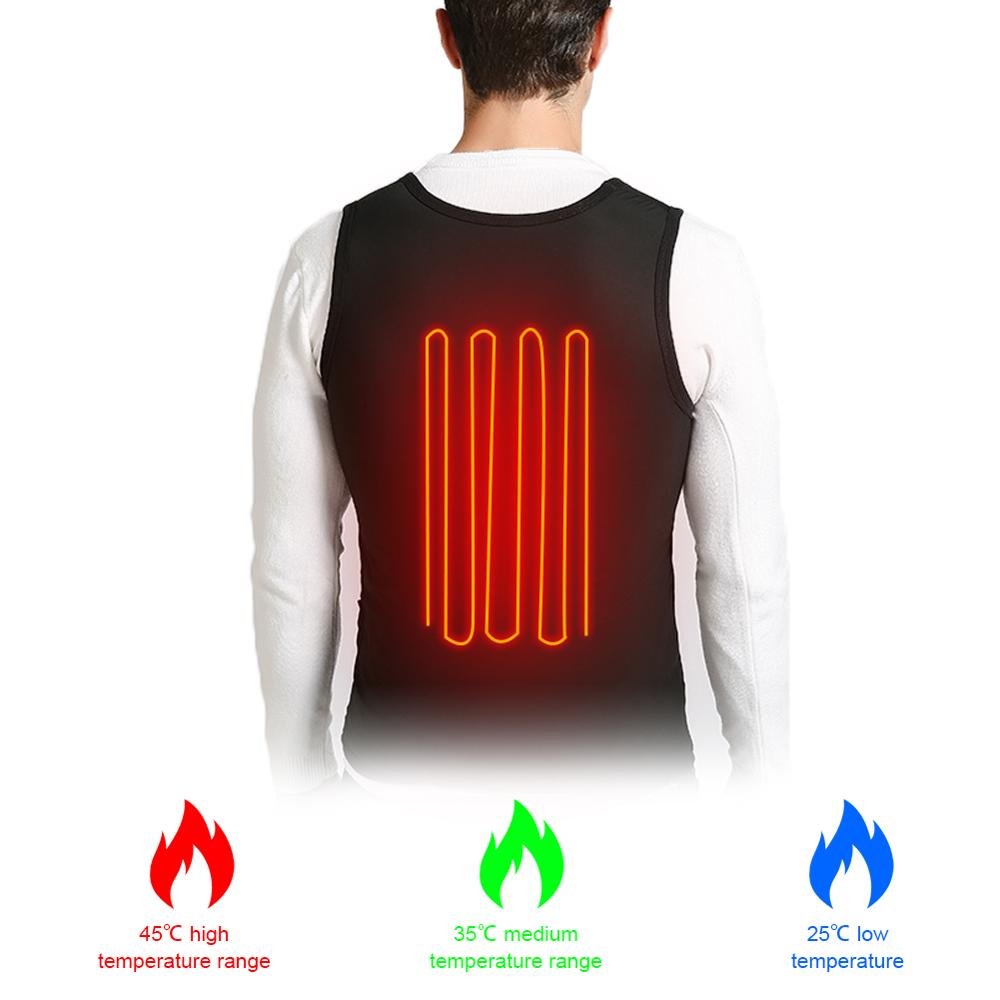 3 Areas heating vest jacket USB male and female same style electric heating vest winter wool soft heating vest warm hiking vest