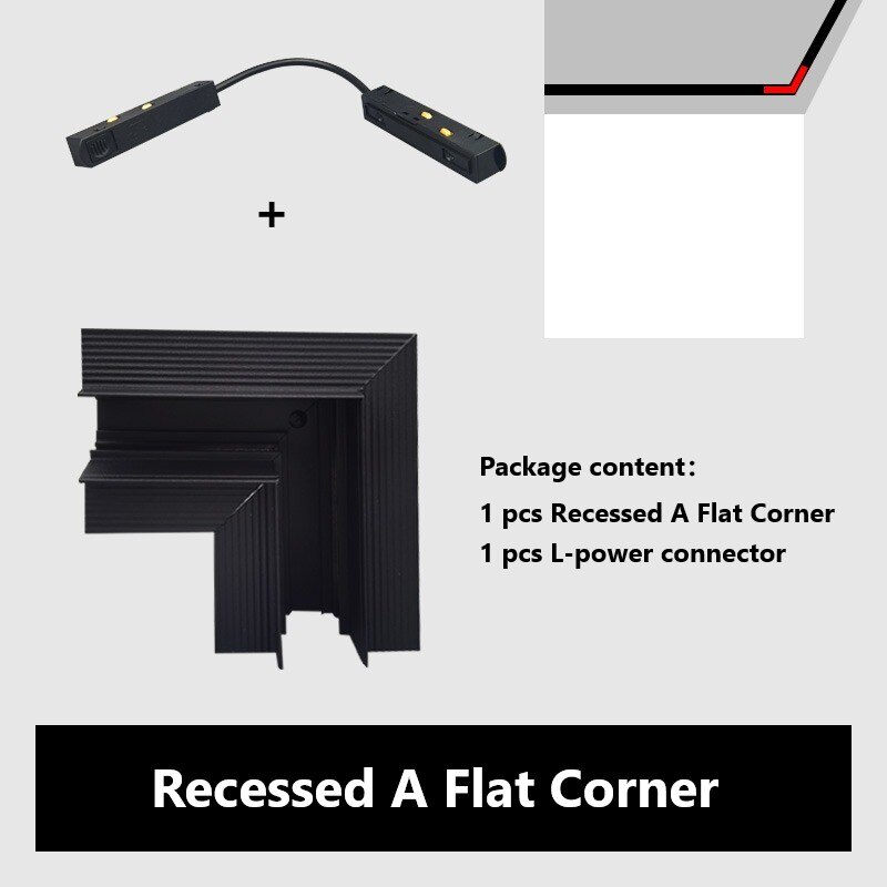 Smart LED Magnetic Track Light Dimmable 48V Pendant Spot Lamp Magnet Flexible Fixture Rail Modern Changeable System 2M: RecessedA-F