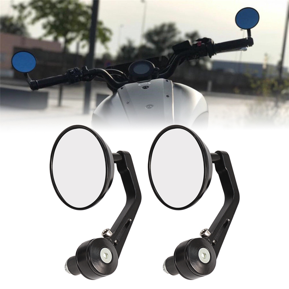 Runde 7/8 "Lenker Aluminium Legierung Motorrad Rückspiegel Moto Ende Motor- Seite Spiegel Motorrad Cafe Rennfahrer Zubehör: Ursprünglich Titel