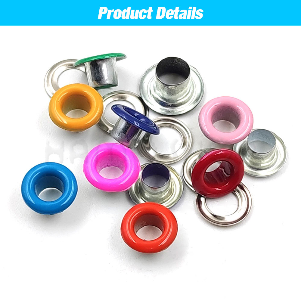 5mm Multi-Color Metal Eyelets Grommets Kit with Installation Tools Punch Pliers Kit For Leathercraft Shoes Belts Bags Clothes