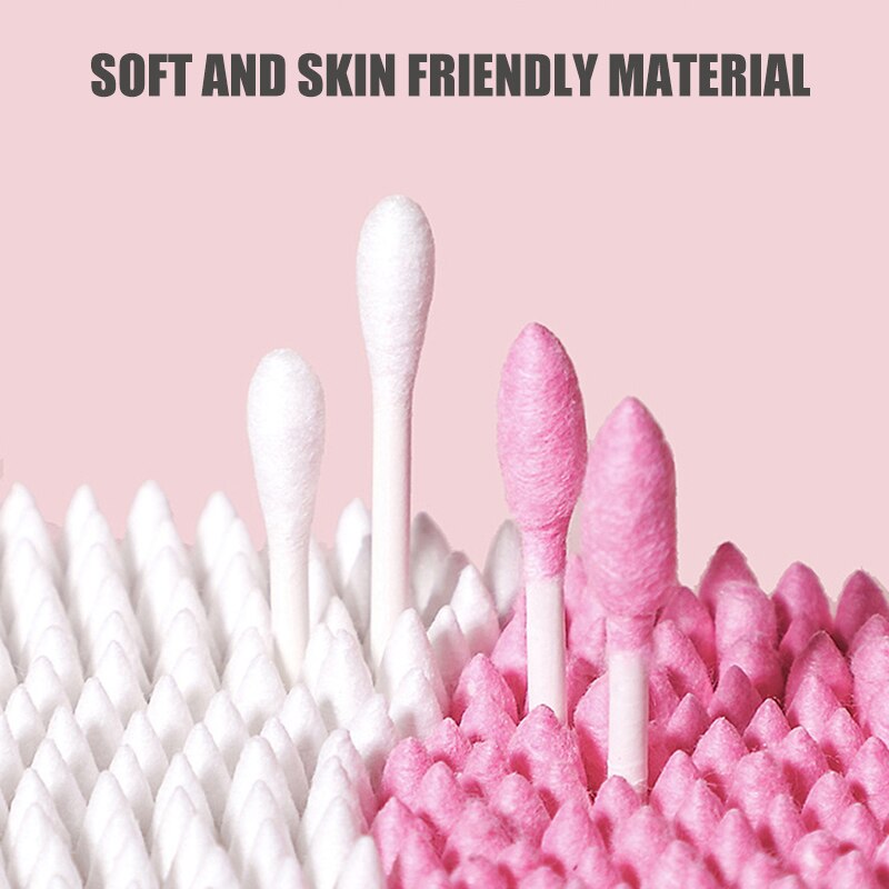 Disposable Cotton Swab Double Tipped Cotton Buds Ear Makeup Swabs Biodegradable