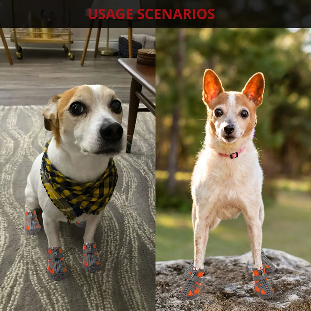 Sapatos antiderrapantes para cães, à prova d'água, para cães pequenos, chihuahua, protetor de sapato, botas para cachorro, caminhada, malha respirável, botas para animais de estimação
